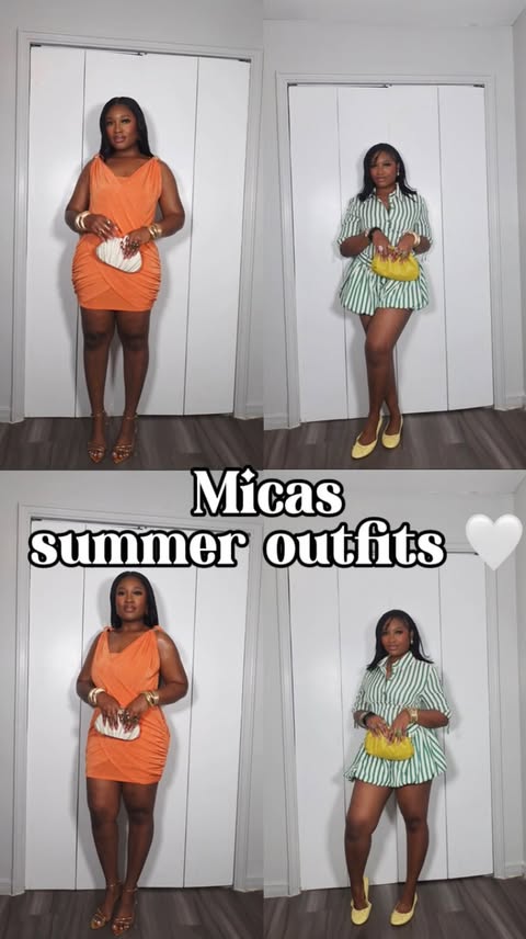 Instagram post by @queenrolly_ for Micas. Caption reads: Micas Summer outfit inspo! Love both outfit, [...].
