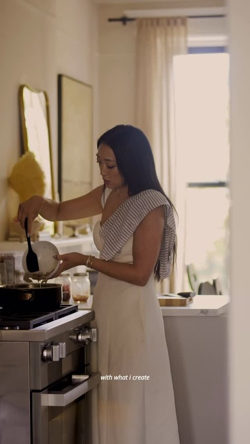 Instagram post by @theserenagoh for Miele. Caption reads: #AD #MieleUSA For me, cooking isn’t just a task —....