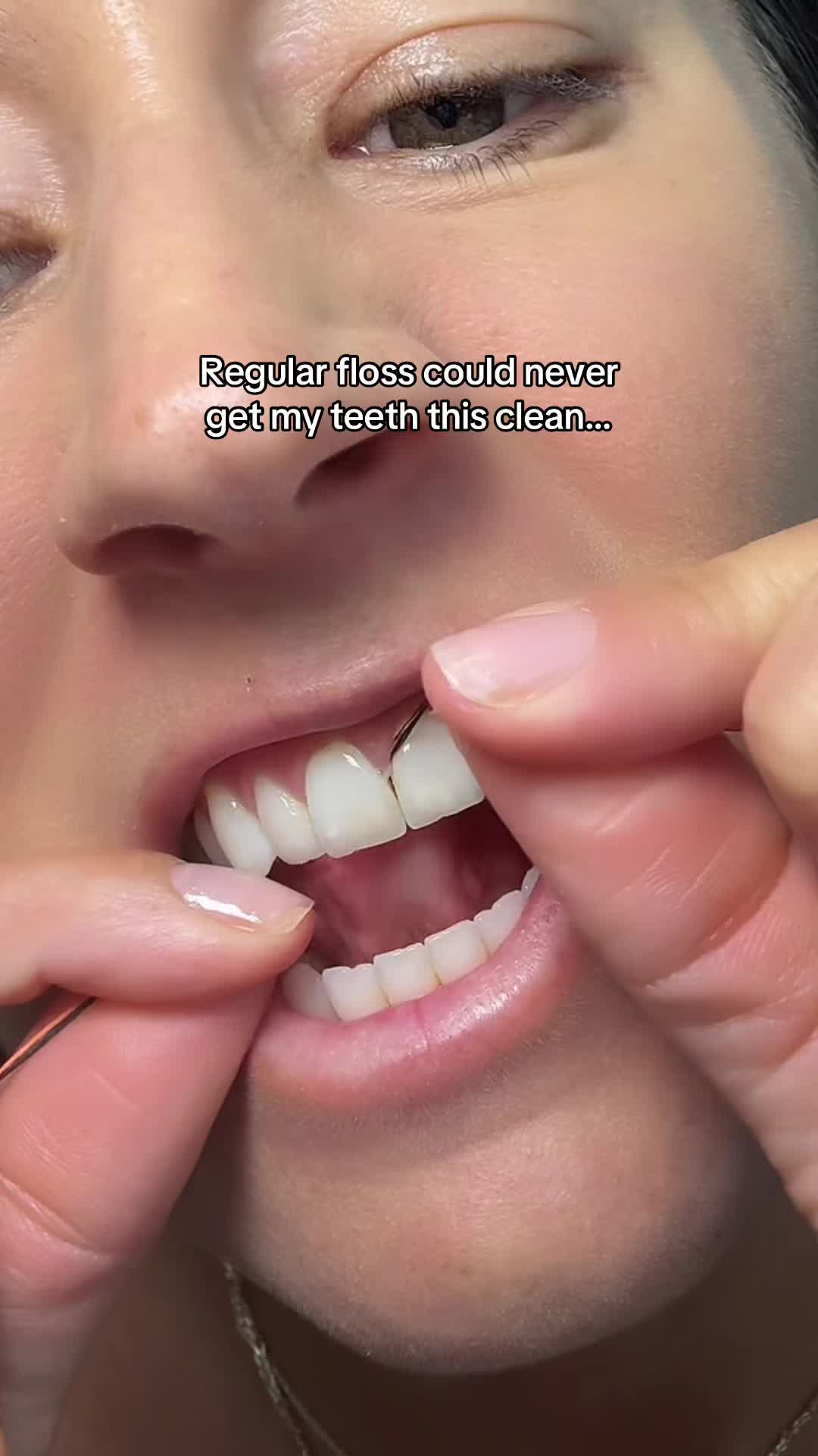 TikTok post by @madelinemary__ for No BS Toothpaste. Caption reads: @NOBS Routines #oralcareroutine #teethcare....