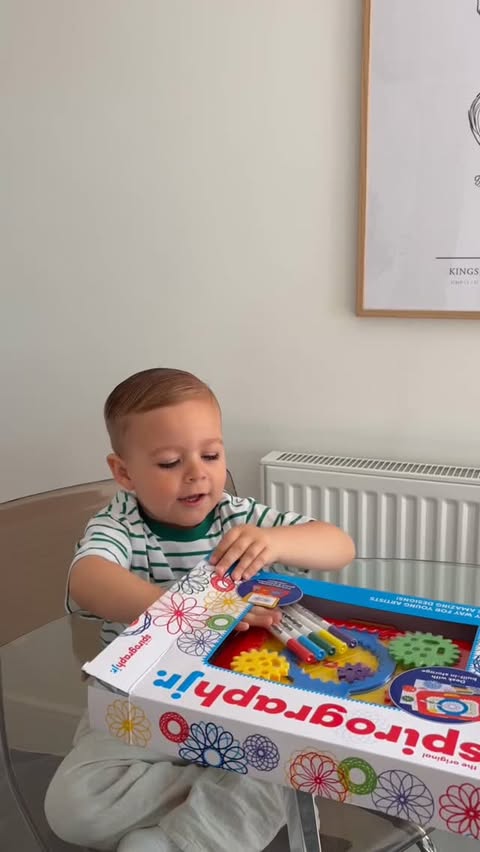 Instagram post by @lifewiththemansells for Vivid Toy Group. Caption reads: AD| 🌀Introducing the Spirograph Junior design....