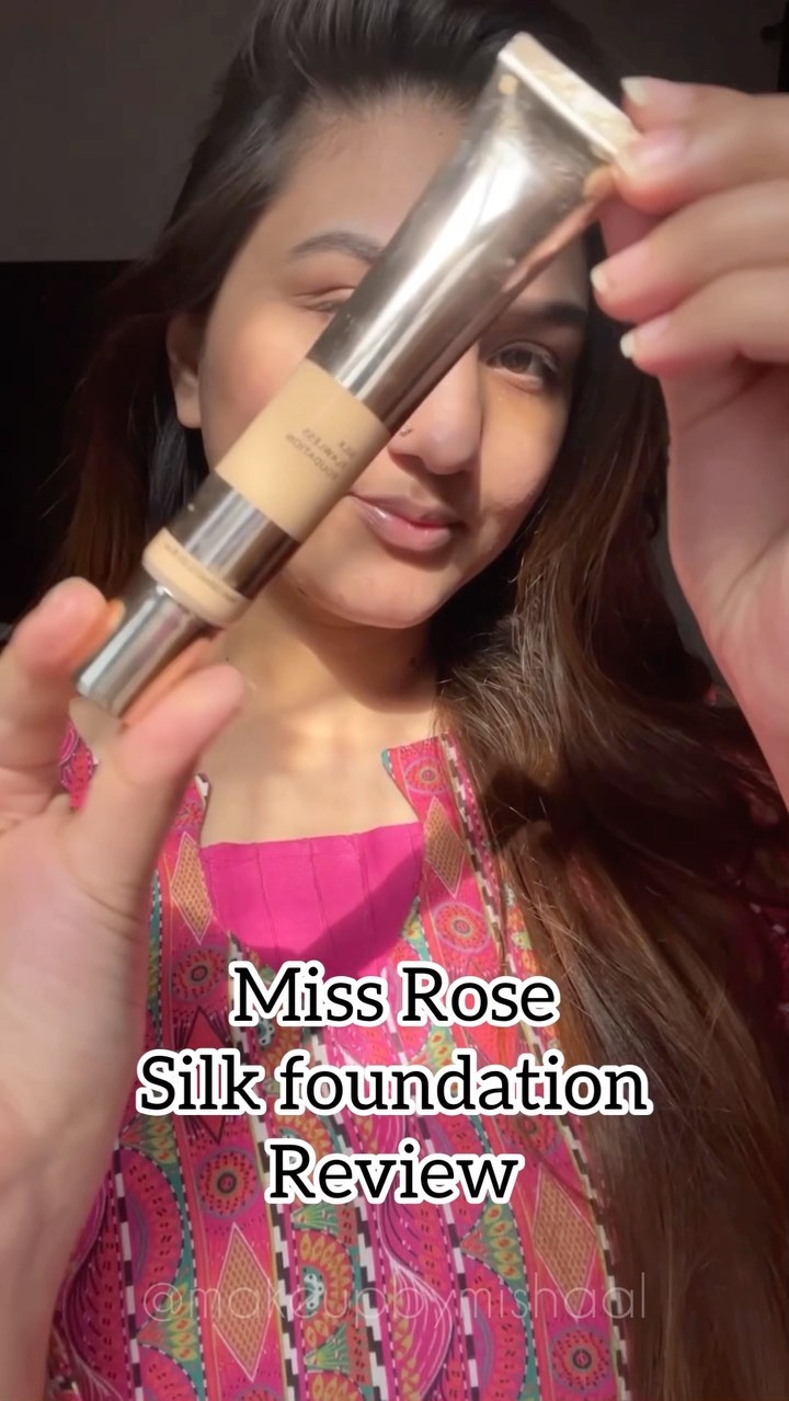 Instagram post by @makeupbymishaal for Bh Cosmetics. Caption reads: My GoTo foundation 💕✔️ Recommended ✔️💯 Approved....