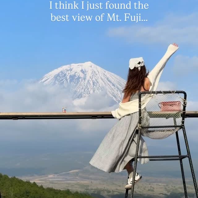 Instagram post by @japan.undiscovered for Klook. Caption reads: Save this hidden gem to see Fuji!🏔️ Share this....