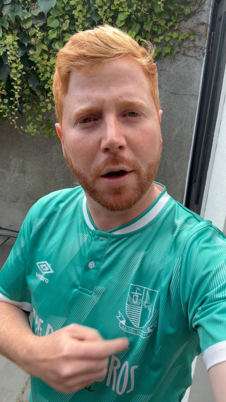 Instagram post by @thedoughbros for Umbro. Caption reads: ⚽️Proud Day for the lads ⚽️. Our local club....