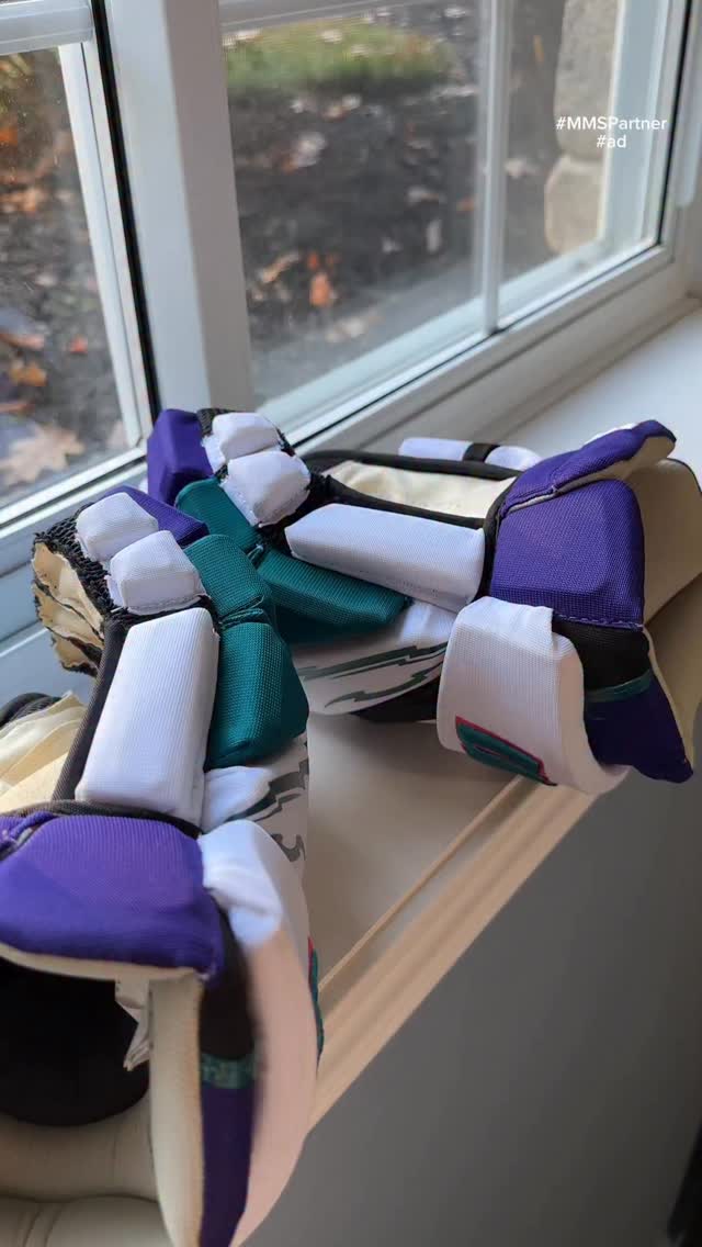 Instagram post by @logan.gauthier for Crocs. Caption reads: #MMS_PARTNER Bring some style to the rink with the....