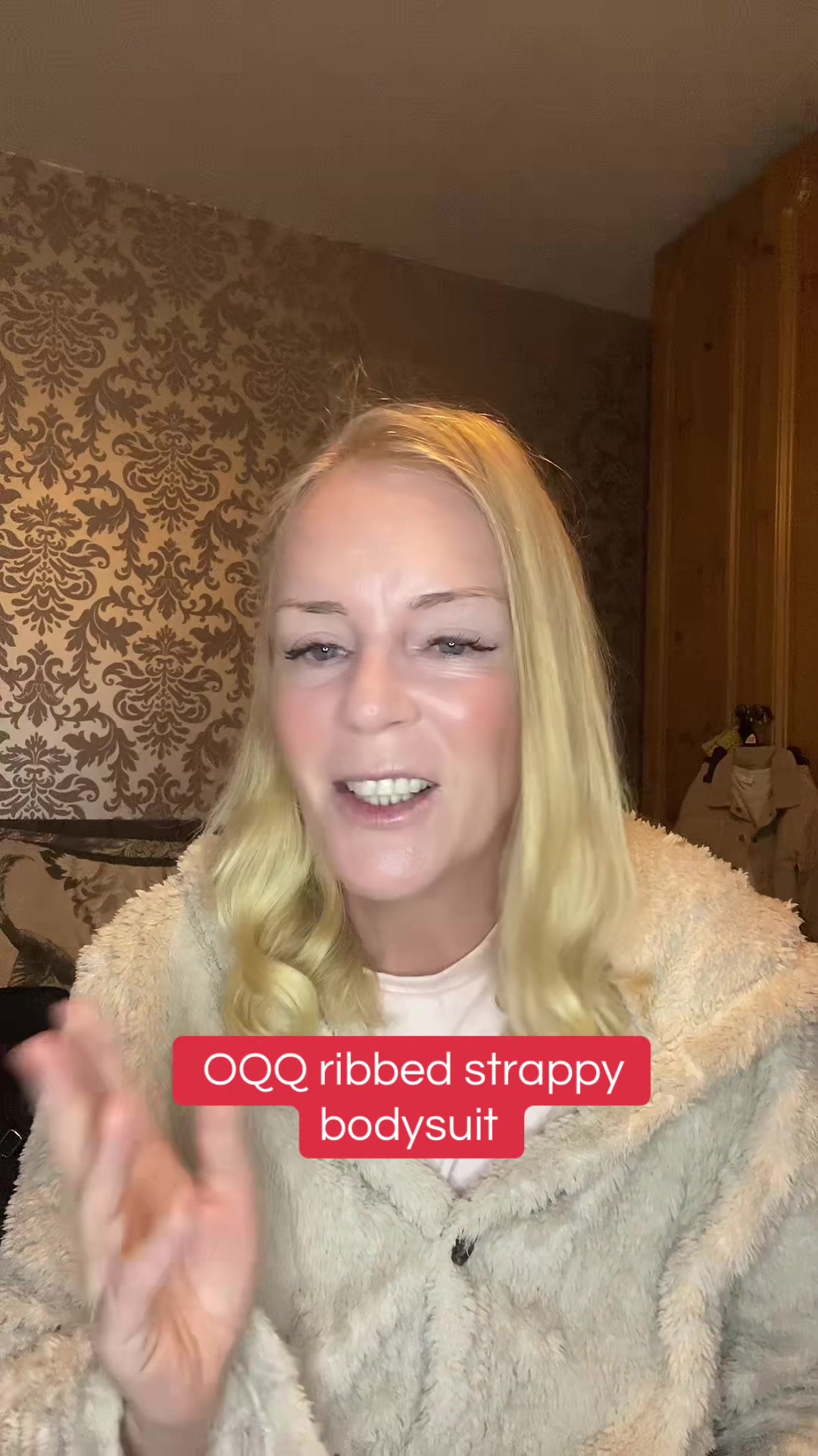 TikTok post by @rkeogh47 for OQQ. Caption reads: 8 colours. Beautiful fitting. OQQ ribbed strappy....