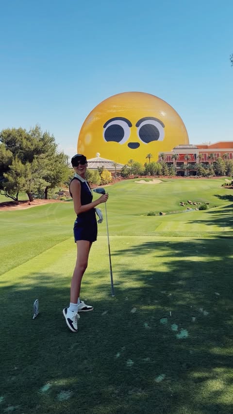 Instagram post by @margauxbrooke for REVOLVE. Caption reads: I think the Sphere liked my fade! 🤣🥹 @REVOLVE....