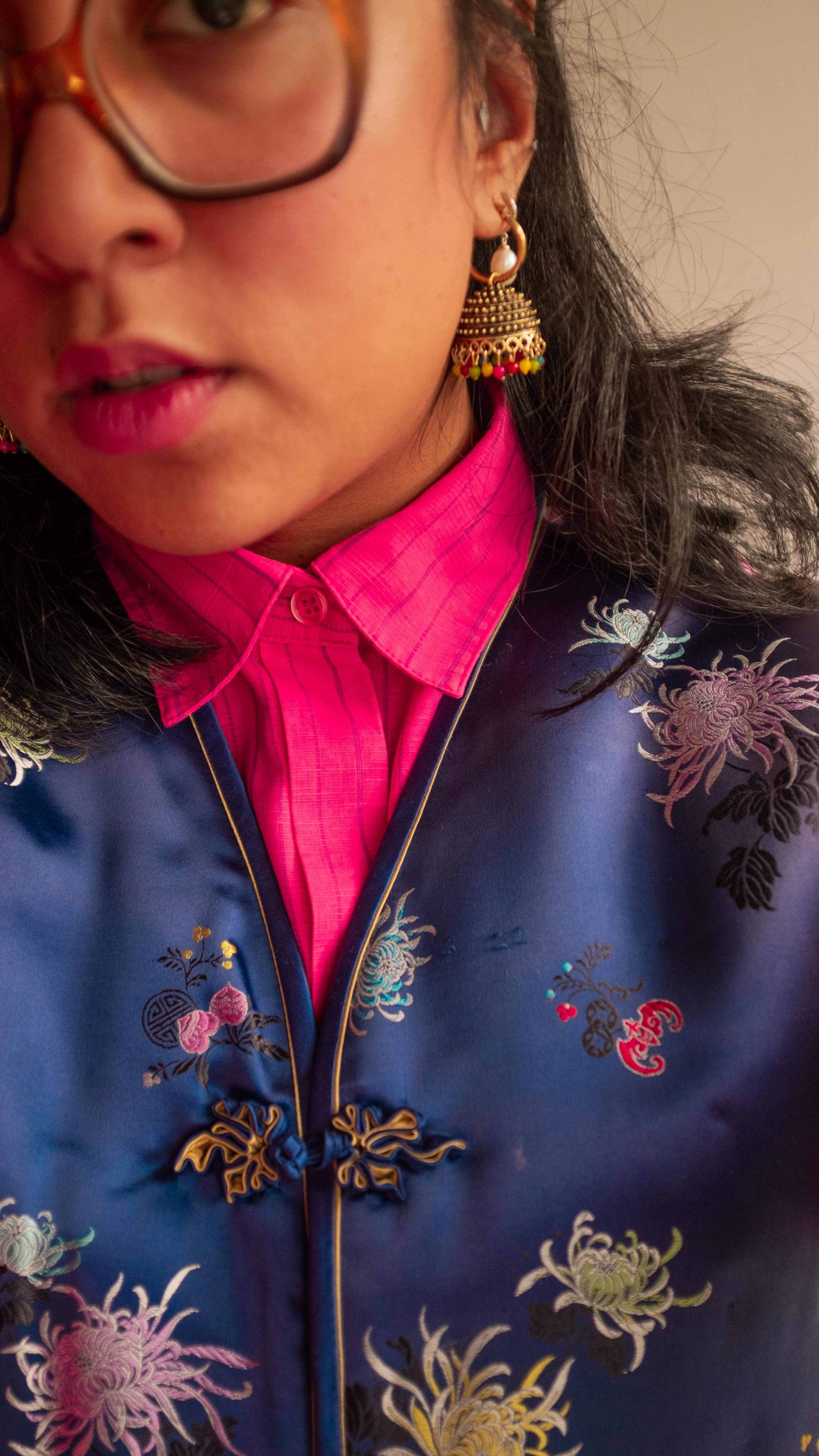 Instagram post by @izzy_manuel for Lucy & Yak. Caption reads: I am back to raiding my mums wardrobe and trying....