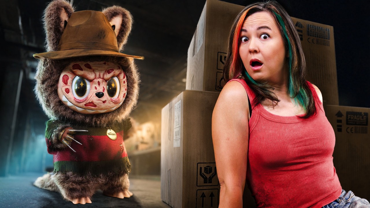 YouTube post by @WickedMakers for Thingiverse. Caption reads: We turned LABUBUS into Nightmare Animatronics!.