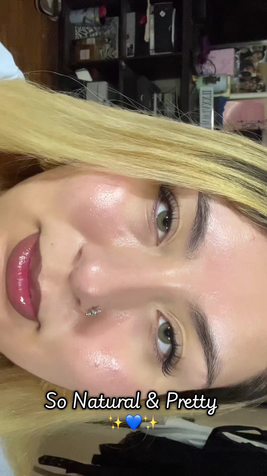TikTok post by @xo.xanndra343 for Eyeshine Cosmetics. Caption reads: [...] OBSESSED 💙 and thank u to @Eyeshine....