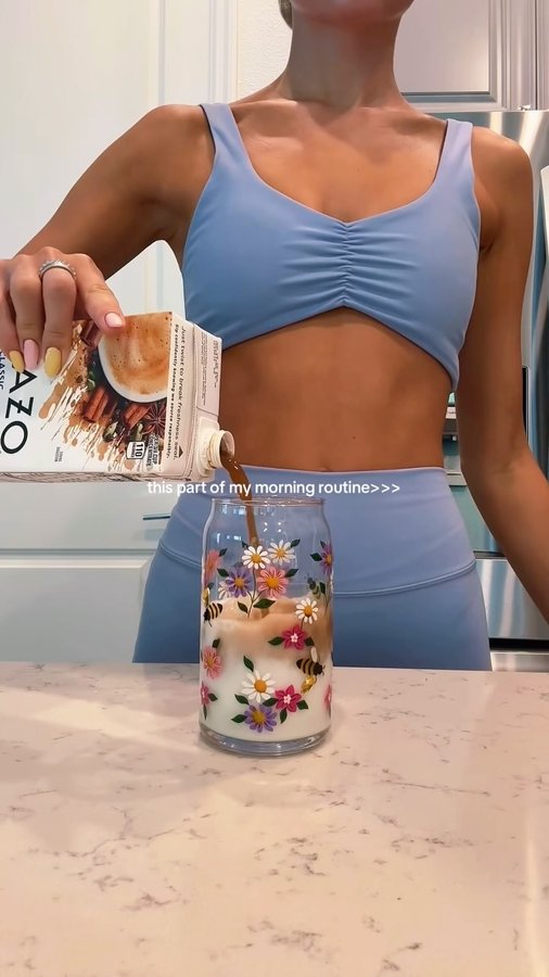 Instagram post by @gracetaylorr19 for Tazo. Caption reads: a little fun drink is the best start to the....