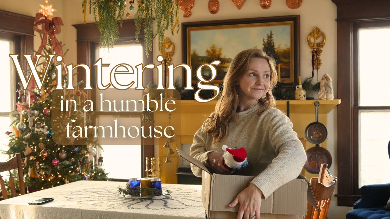 YouTube post by @jenilee.thepioneerhome for MaryRuth Organics. Caption reads: Embracing Slow Winter Living in a Country House|....