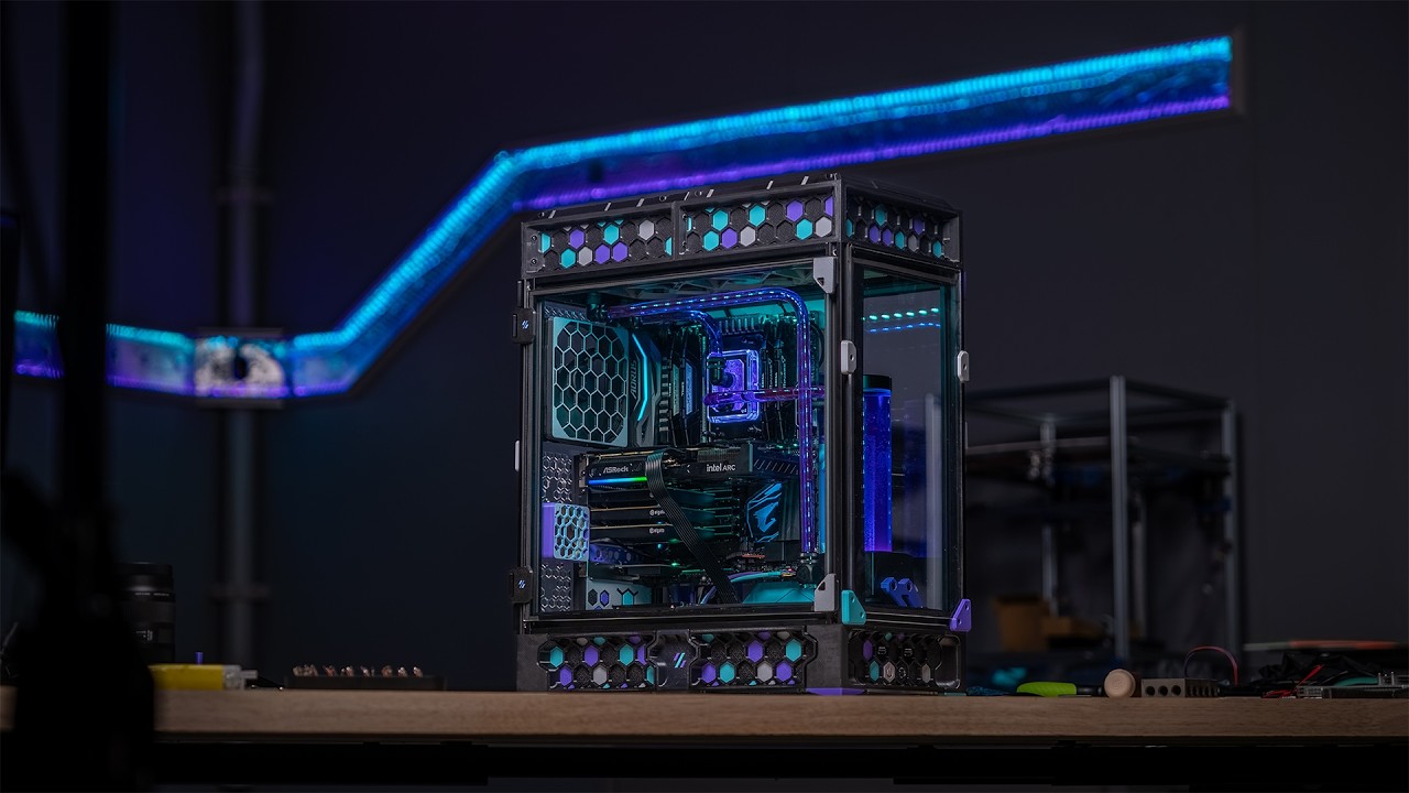 YouTube post by @MandicReally for B&H Photo Video. Caption reads: What If Voron Built a PC Case?.