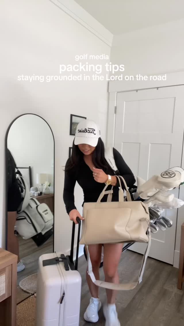 Instagram post by @katherine.walsh for Titleist. Caption reads: [...] Lord and my suitcase

#VesselGolf....