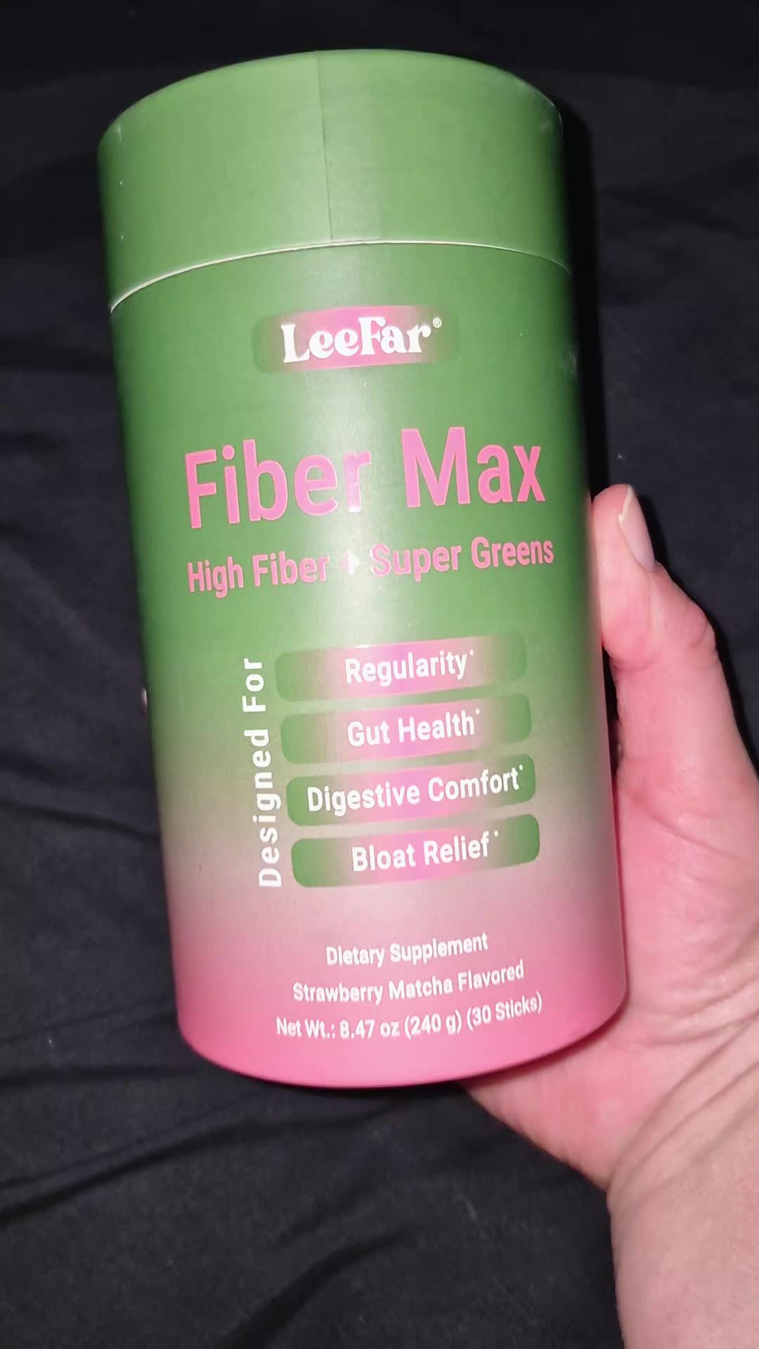 TikTok post by @angelicaluv1 for Leefar US. Caption reads: [...] #digestivehealth #supergreens #fyp @Leefar....
