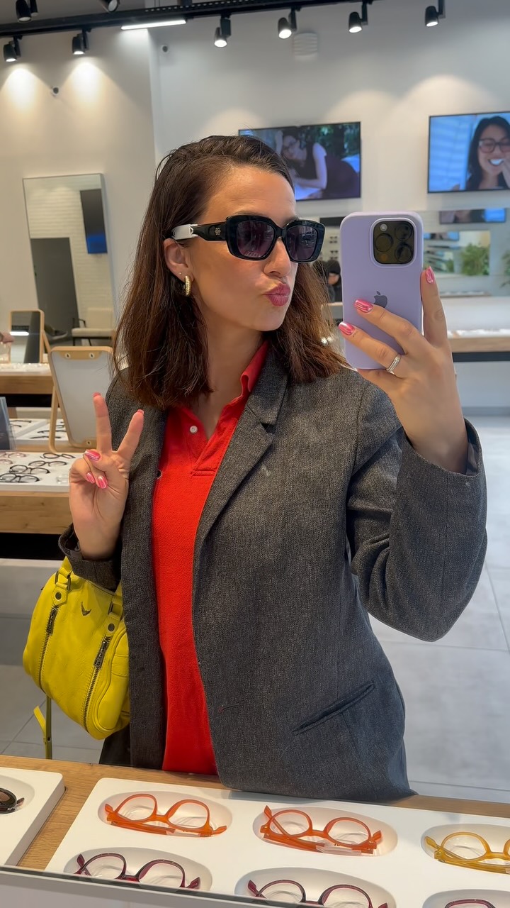 Instagram post by @margot_mal for Lunettes Pour Tous. Caption reads: J’ai testé l’optique version 3.0 chez....