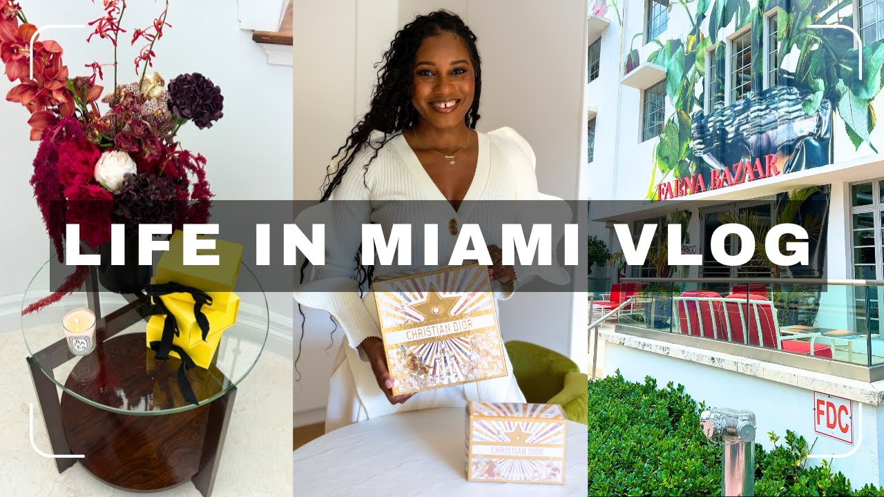 YouTube post by @FashionSteeleNYC for Poshmark. Caption reads: life in miami vlog! the perfect holiday gifts,....