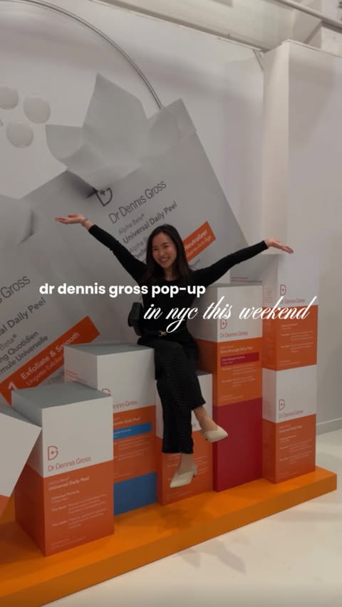 Instagram post by @thatsannette for Dr. Dennis Gross Skincare. Caption reads: Free NYC pop-up this weekend 👀 #DDGPartner....