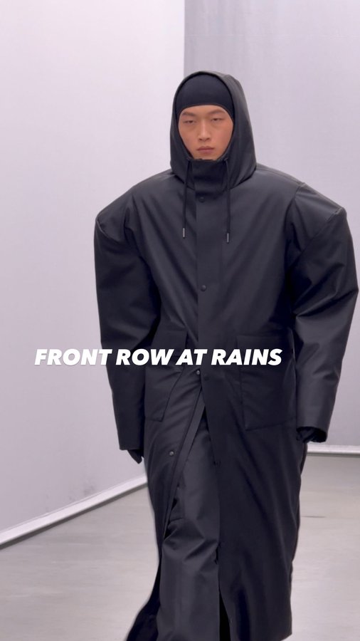 Instagram post by @copenhagenfrow for Rains. Caption reads: ad| forever starts now @rains.