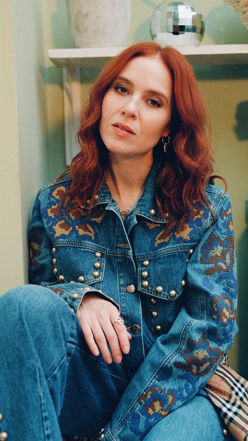 Instagram post by @angelascanlon for Who What Wear. Caption reads: Vintage gems, eclectic finds, cult high-street....