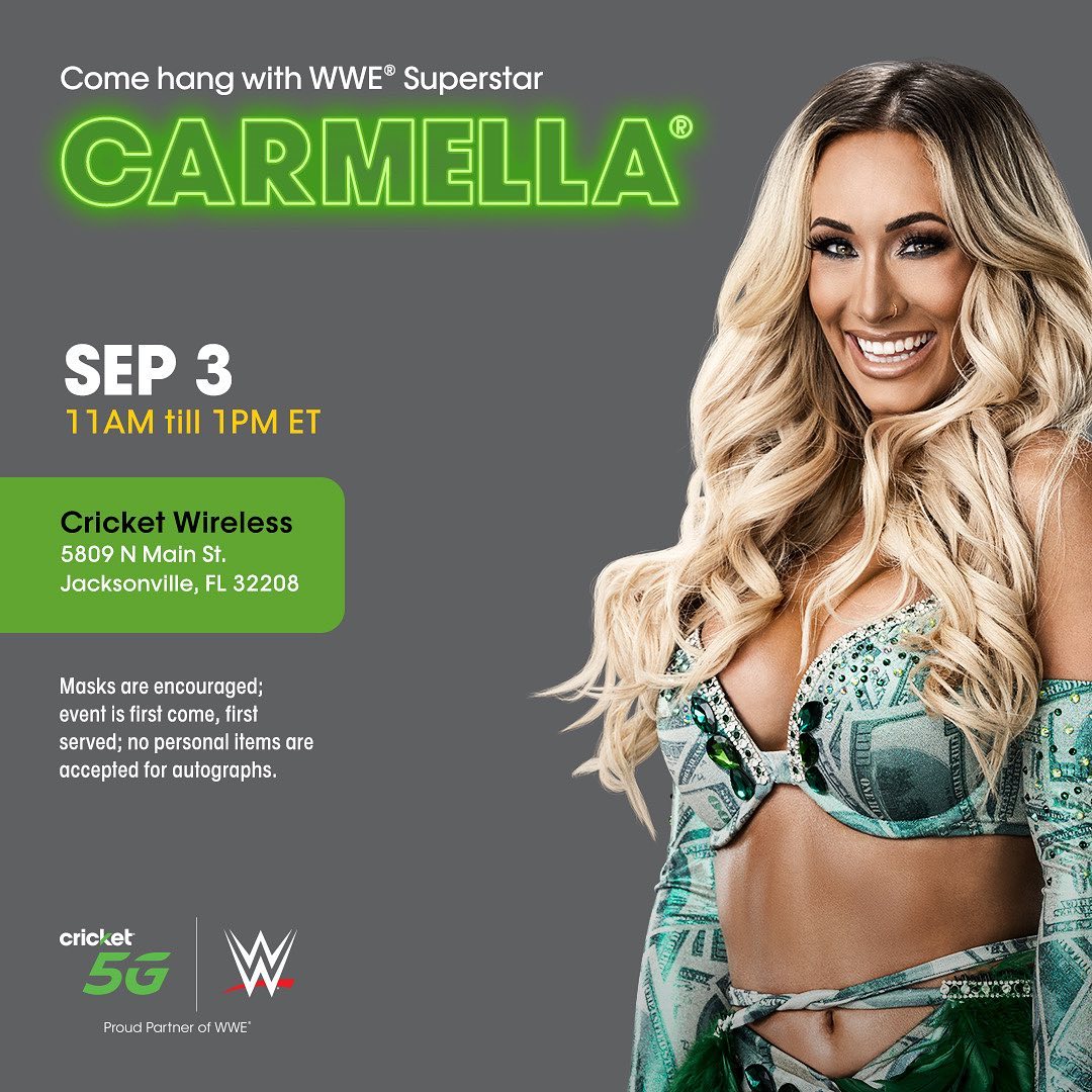 Instagram post by @theleahvandale for CricketWireless. Caption reads: Can’t wait to meet you!!! See you soon 📍....