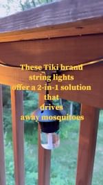Instagram post by @mymountainretreat for TIKI Brand. Caption reads: [...] link✨ {ad}Illuminate your space with....