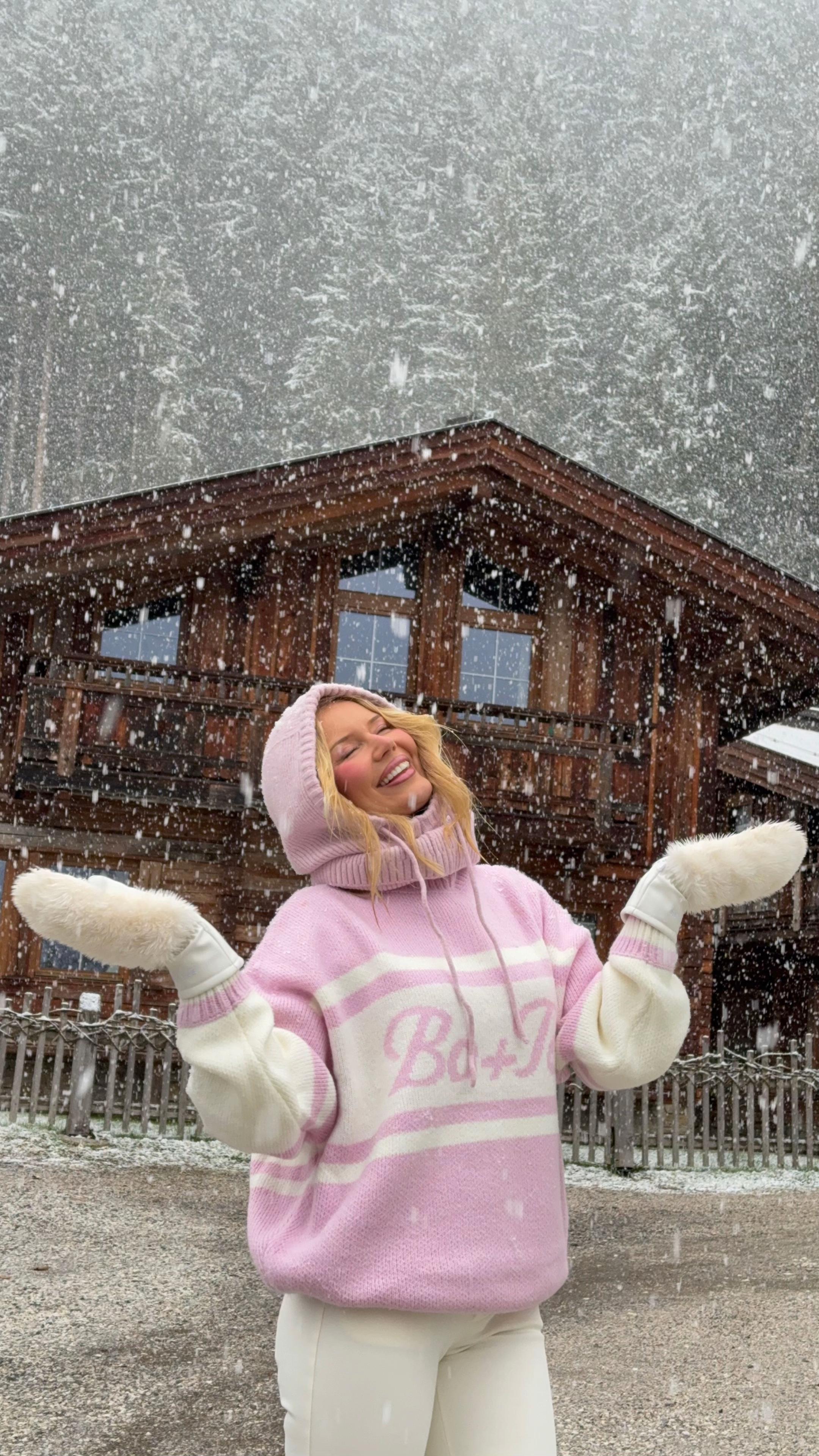 TikTok post by @barbarakristoffersen for boandtee. Caption reads: winter wonderland with @Bo+Tee @Bo+Tee Resort....