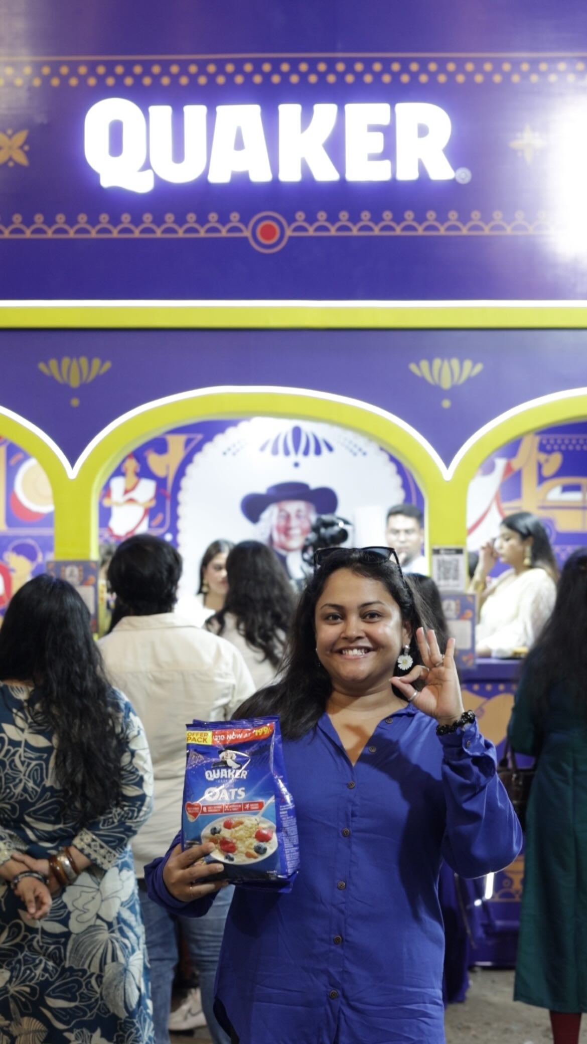 Instagram post by @tint.and.taste for Quaker Oats. Caption reads: Ever thought of having Egg Devil, Chicken Cutlet,....