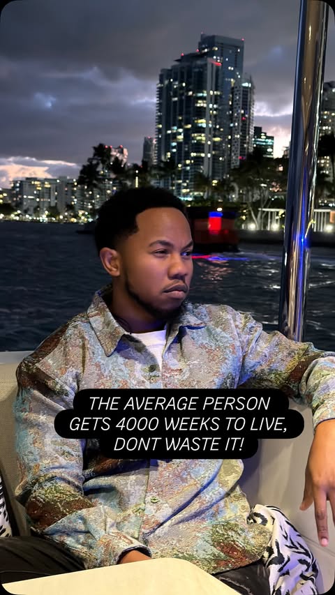 Instagram post by @theojohnsonuk for boohooMAN. Caption reads: You get roughly 4,000 weeks if you’re lucky.
About....