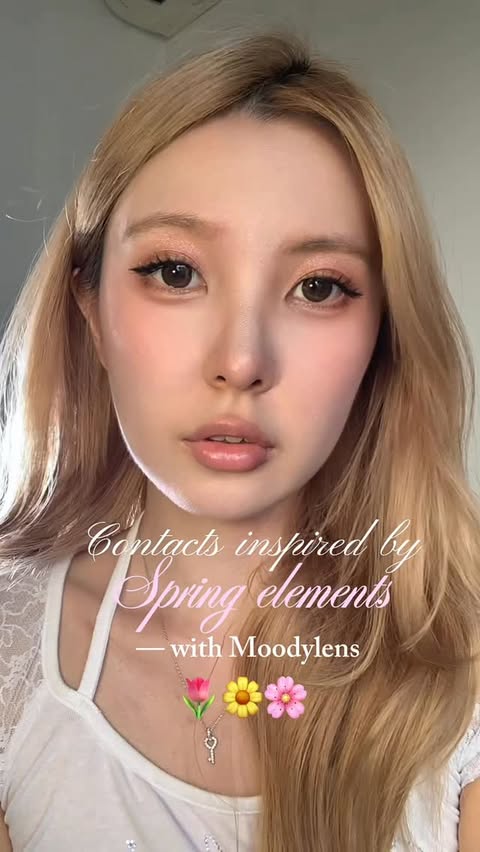 Instagram post by @baeitsvaleria for moodylenses. Caption reads: Wearing @moodylenses_official new Garden of Eden....