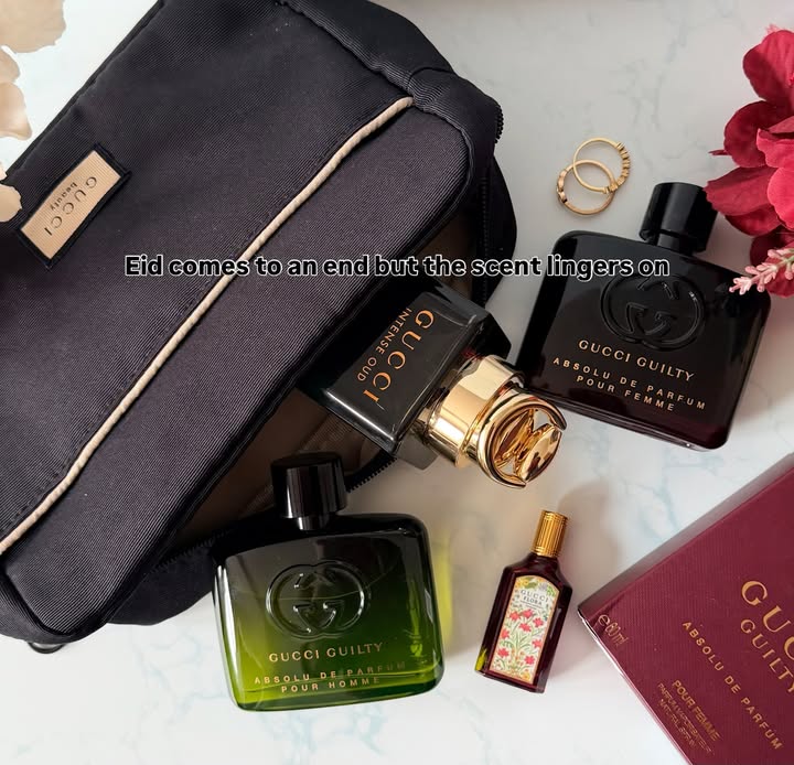 Instagram post by @glambyghiz for The Perfume Shop. Caption reads: [...] over this gorgeous Eid Mailer from....