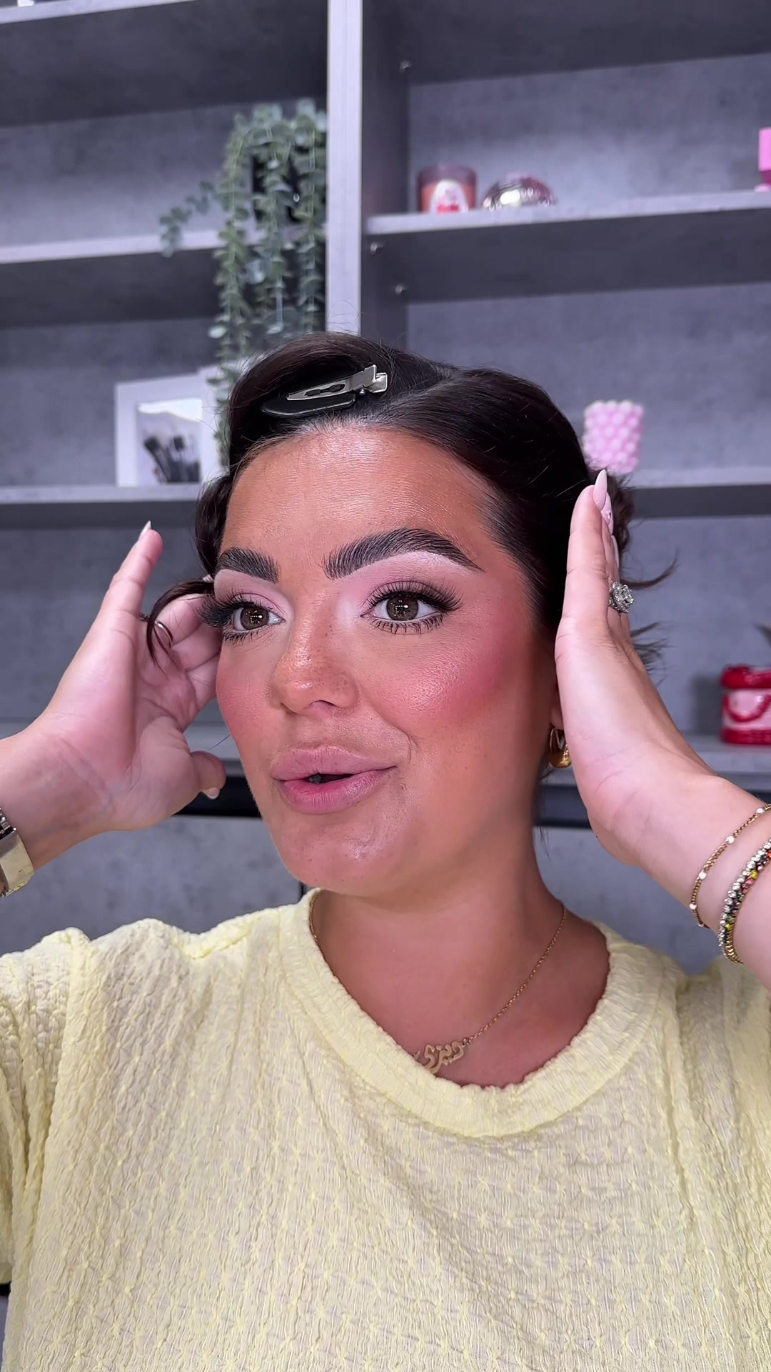 TikTok post by @caitlynlendrum for By Caitlyn. Caption reads: Replying to @Ràe🎙️ @By Caitlyn lash glue liner +....