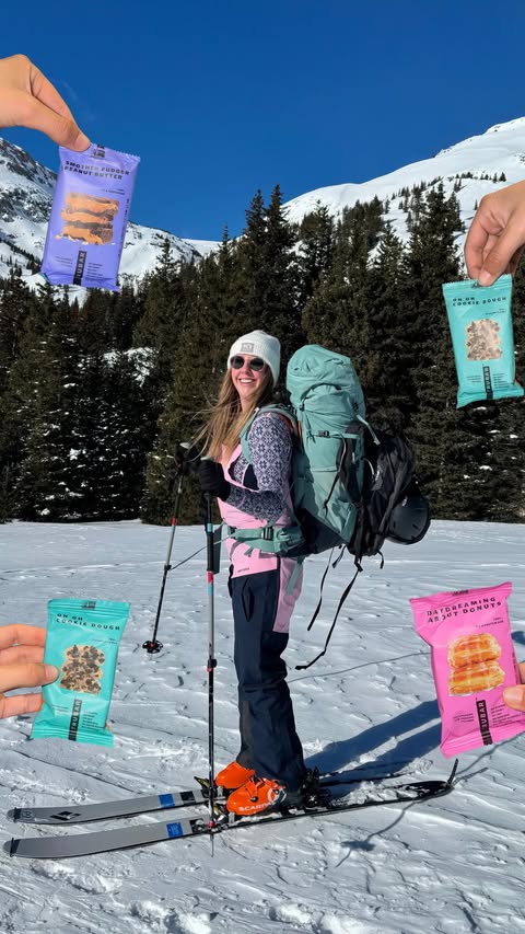 Instagram post by @nicolekauffmann for TRUBAR. Caption reads: [...] to ski… but après happened instead 🤭⛷️....