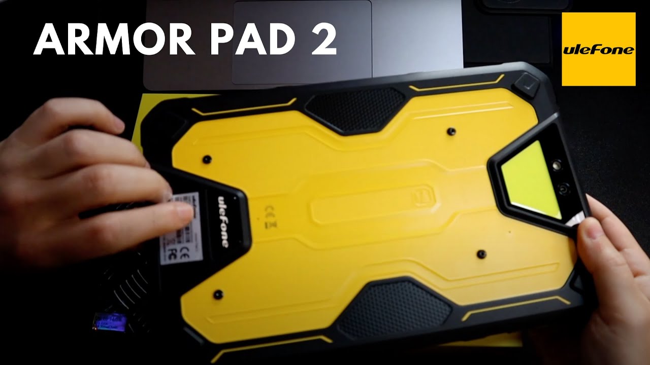 YouTube post by @mrjasonsantos for Ulefone. Caption reads: Ulefone Armor Pad 2 | Rugged Tablet Unboxing &....
