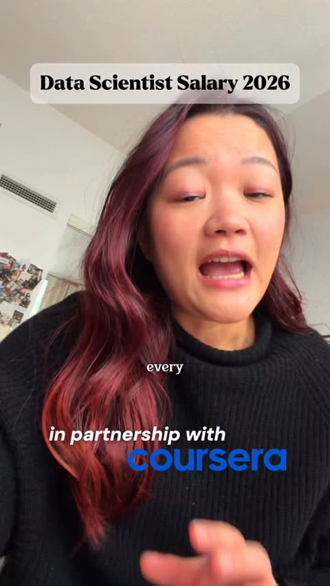 Instagram post by @maggieindata for Coursera. Caption reads: #CourseraPartner Data analysis, machine learning,....