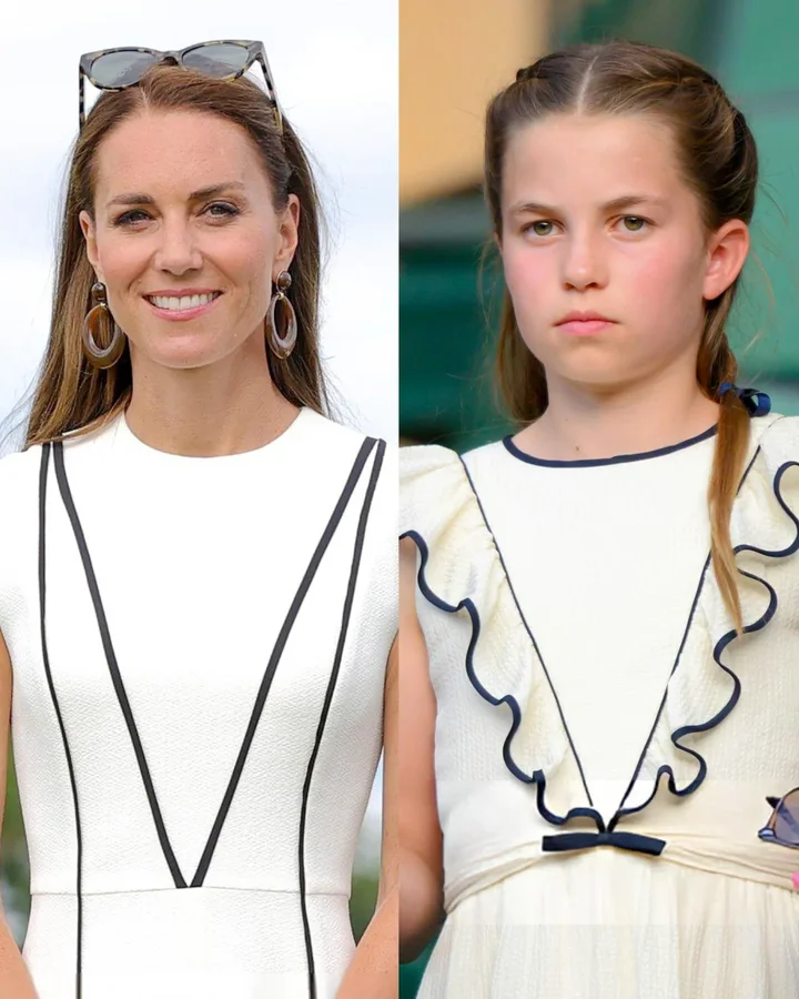 Instagram post by @princesscatherineofwales for Getty Images. Caption reads: Like mother like daughter 👩‍👧. The Givenchy....