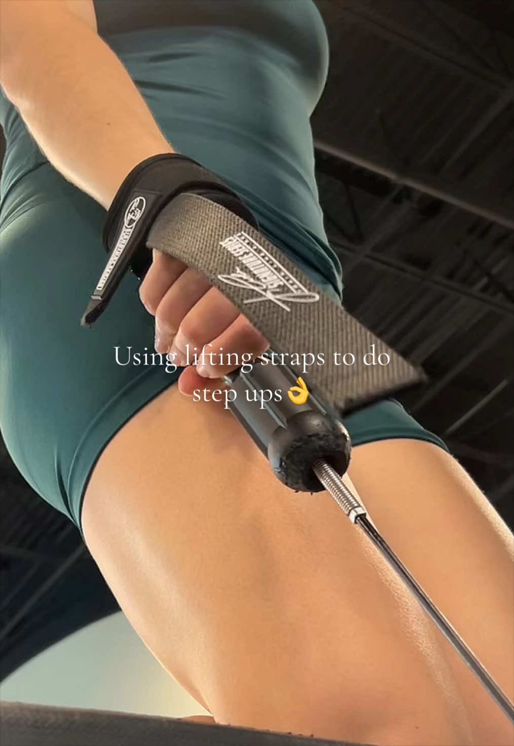 TikTok post by @lifewithashleey for Cutler Nutrition. Caption reads: [...] using my lifting D straps from @Cutler....