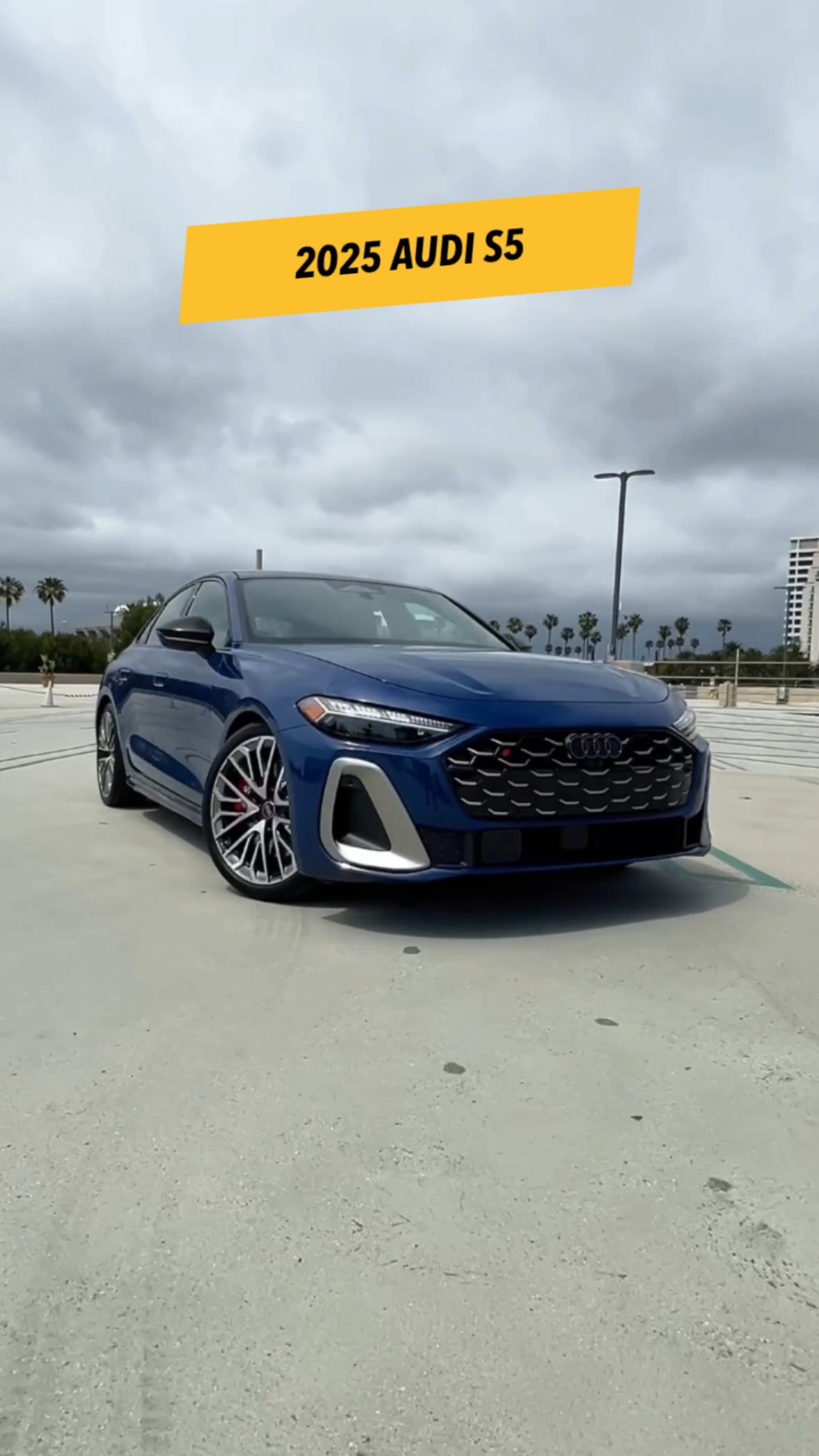 Instagram post by @omardrives for Audi USA. Caption reads: Is the 2025 Audi S5 worth $62,700? Would you get....