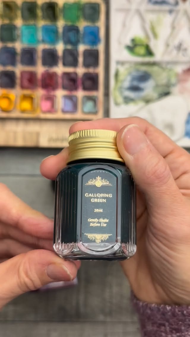 Instagram post by @amberlane_art for Ferris Wheel Press. Caption reads: This month’s fun color combination from....