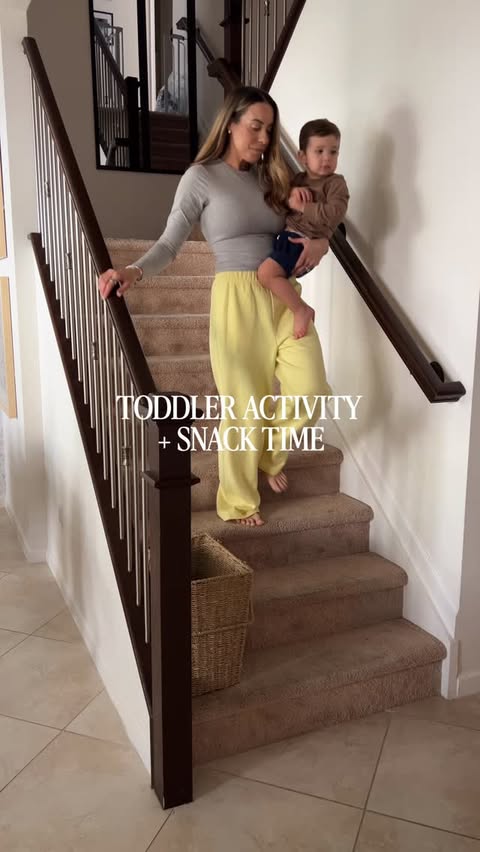 Instagram post by @alittlebitoftrish for Amara Organic Foods. Caption reads: When we’re doing activities at home, I keep things....