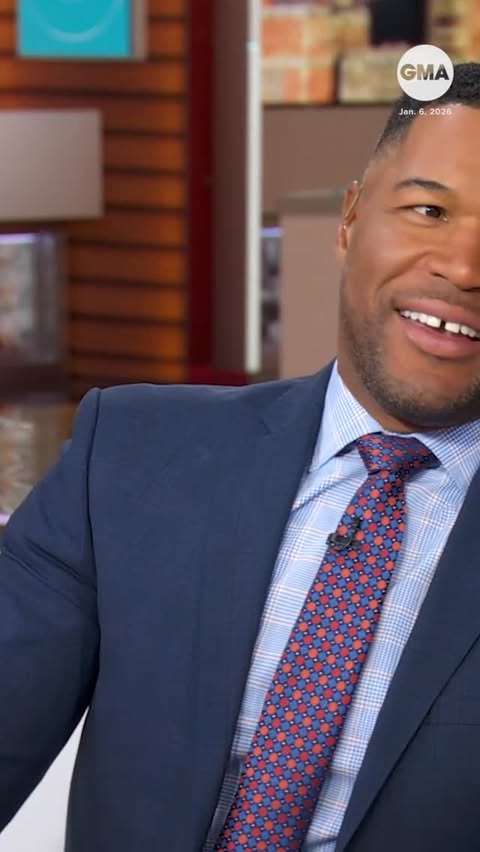 Instagram post by @michaelstrahan for Good Morning America. Caption reads: Michael Strahan is swimming with the sharks…again!....