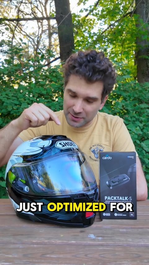 Instagram post by @dr.michaelsmotorcycles for Cardo Systems. Caption reads: Use code DRMIKE when shopping at cardosystems.com....