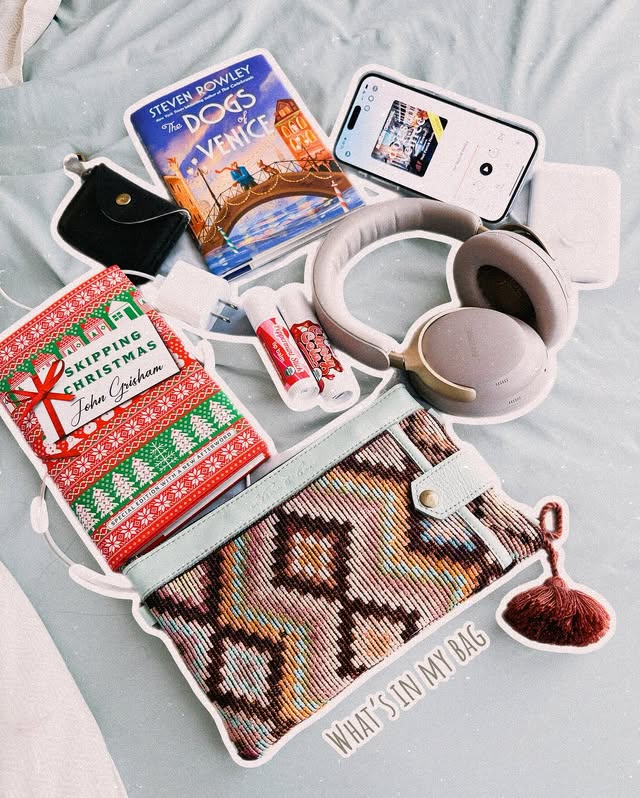 Instagram post by @brewdy_reader for Putnam Books. Caption reads: 🎒𝚆𝚑𝚊𝚝’𝚜 𝚒𝚗 𝚖𝚢 𝚋𝚊𝚐 ✨

I love the....