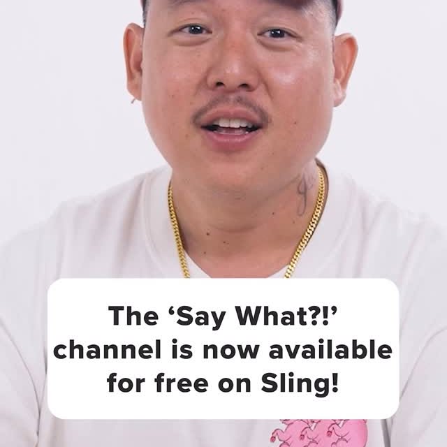 Instagram post by @cut for SLING TV. Caption reads: Introducing #SayWhat?!, a new reality channel....