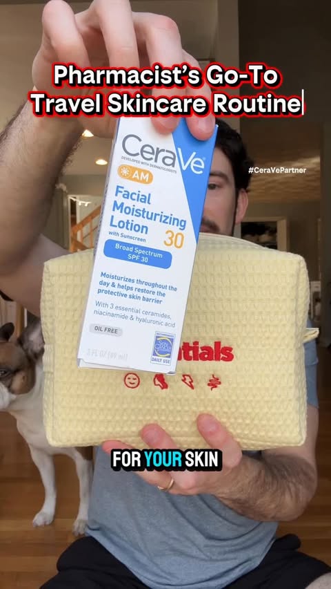 Instagram post by @millennialrx for CeraVe. Caption reads: [...] if you are traveling! There’s always a....