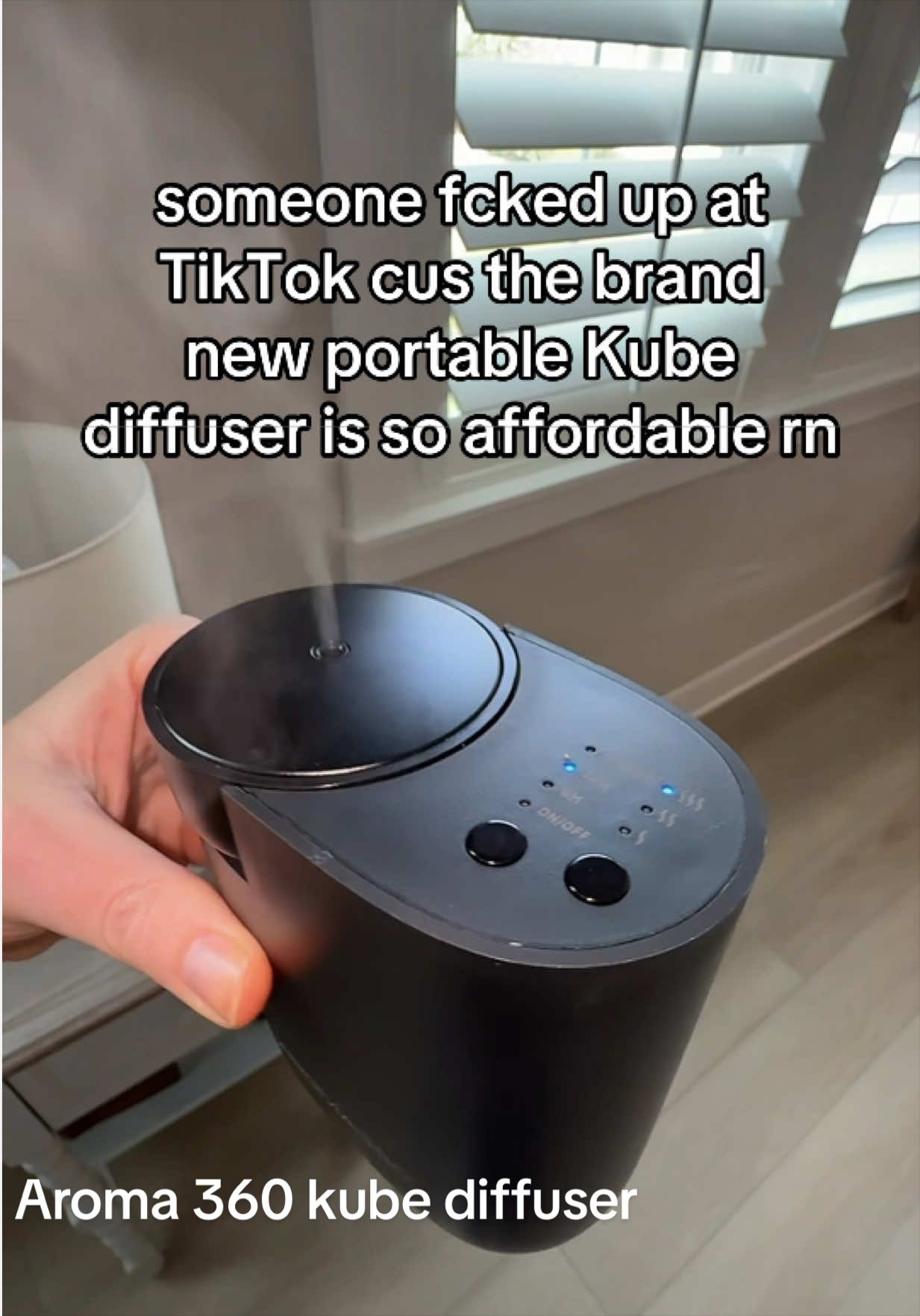 TikTok post by @m_shelll for Aroma360. Caption reads: they literally just released it @Aroma360 Store....