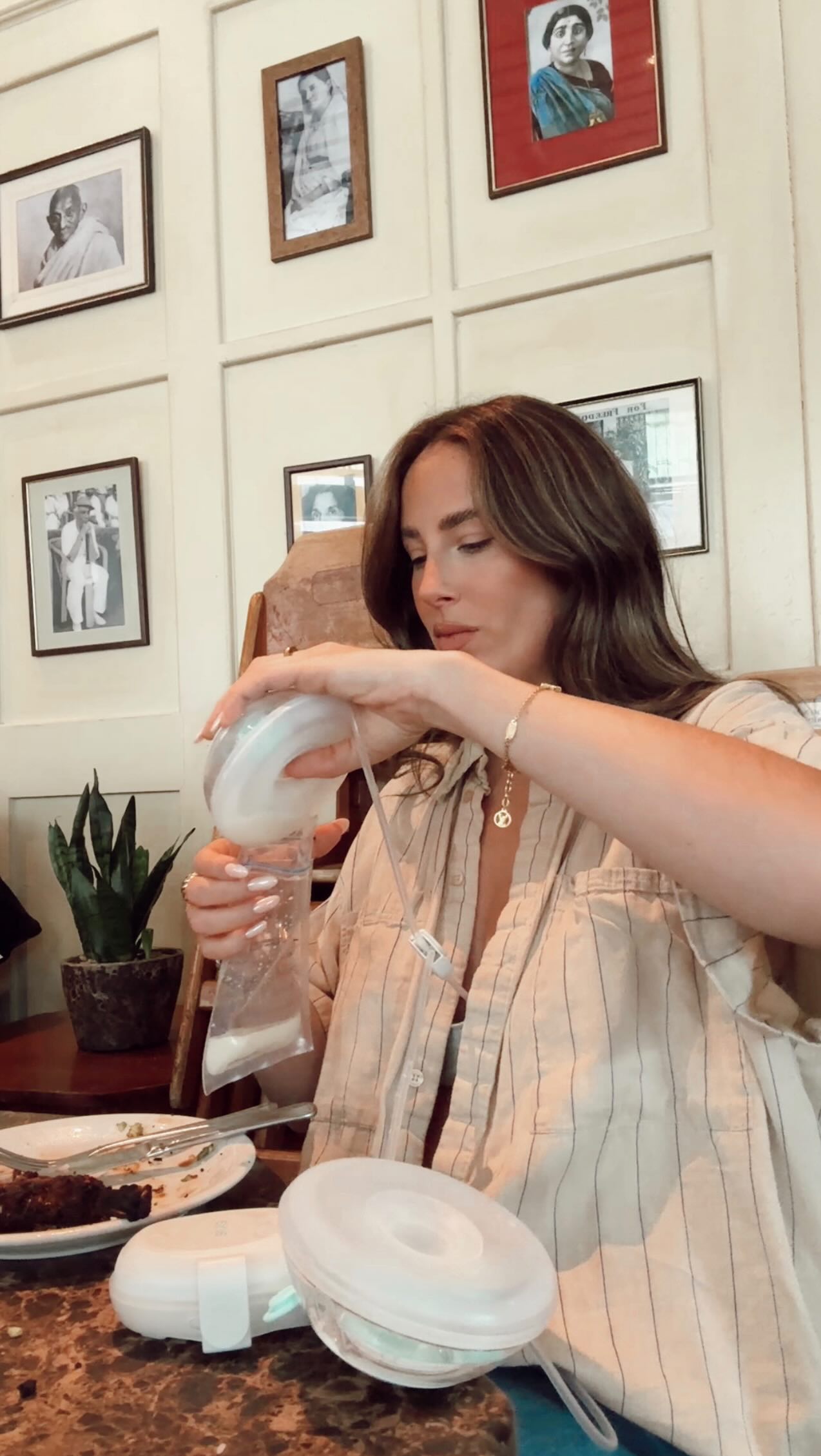 Instagram post by @_lucymayfinnegan for Elvie. Caption reads: & so the pumping begins! i wanted to start pumping....