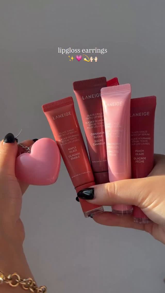 Instagram post by @dainty.nugs for LANEIGE. Caption reads: We’ve seen lippie charms, and lippie phone cases…....