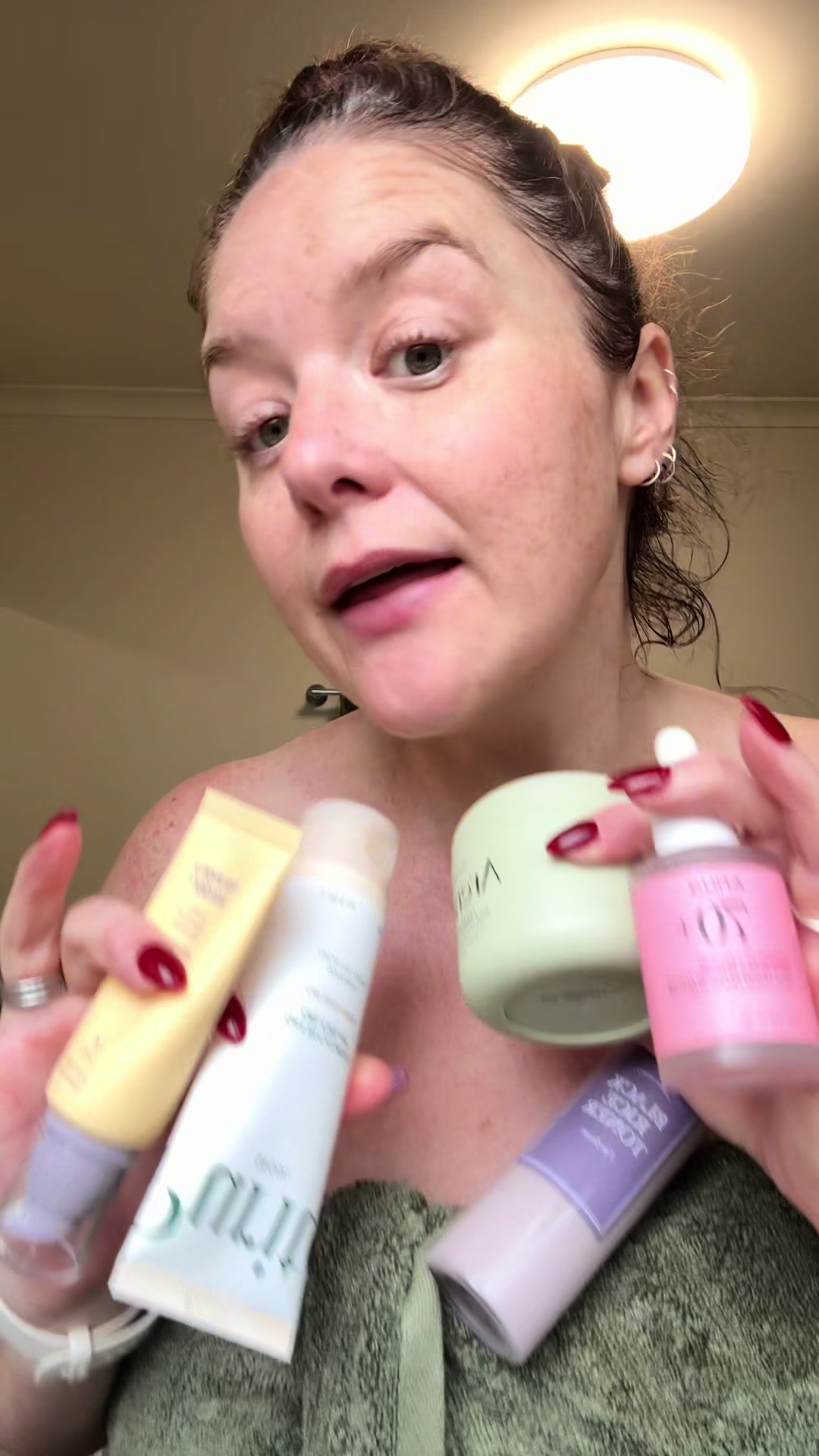 TikTok post by @jazflowers13 for YesStyle. Caption reads: Packing prep but make it skincare 🇭🇰✨ Trying out....