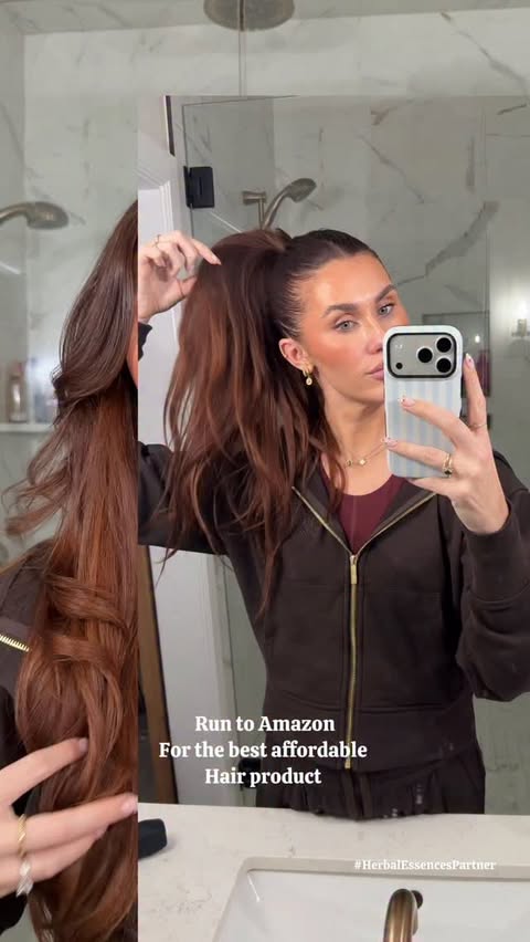 Instagram post by @chelsthomps_ for Herbal Essences. Caption reads: you know affordable beauty is my specialty and I....