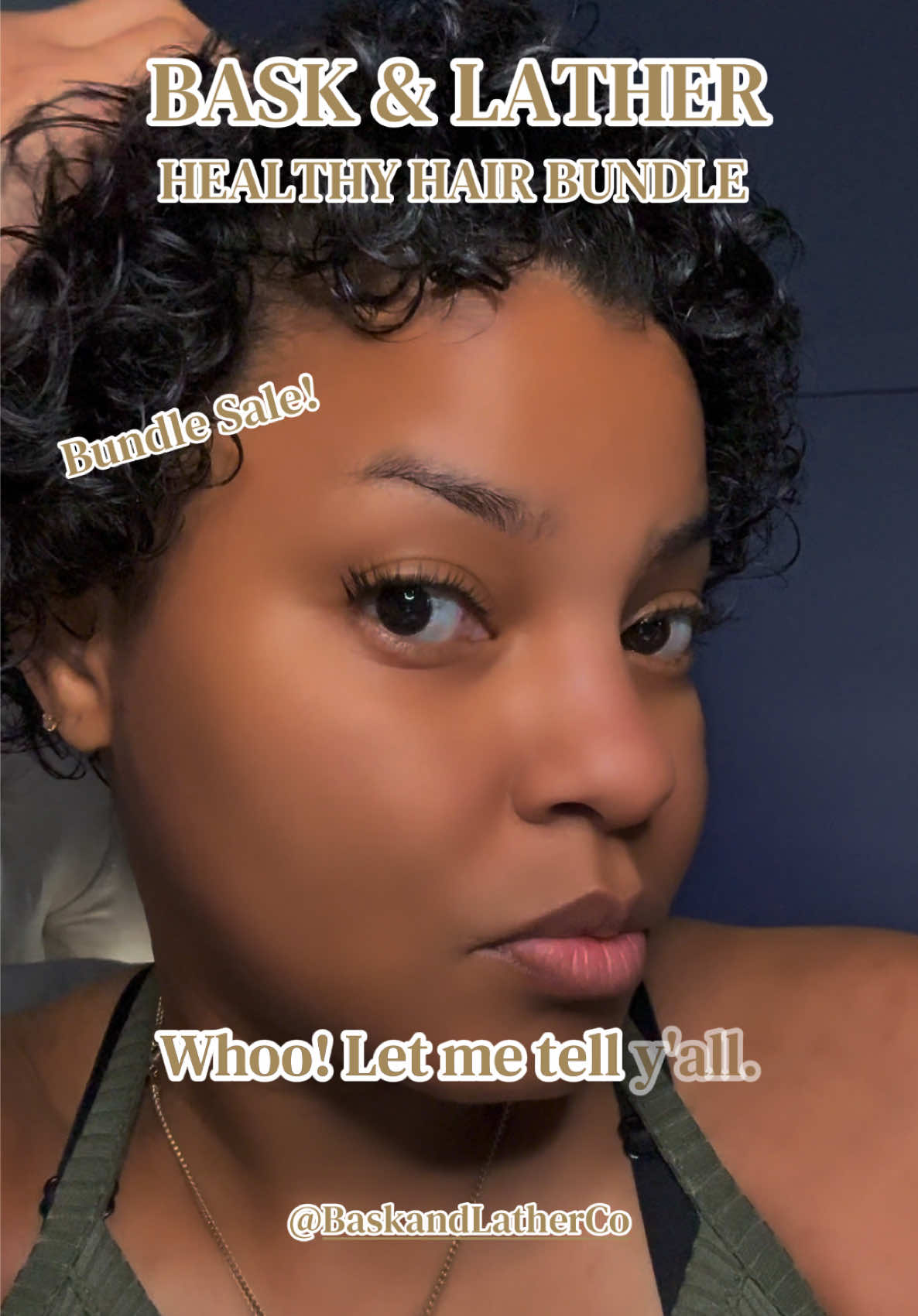 TikTok post by @seeroftheages for Bask & Lather Co. Caption reads: Growing natural bundles with @Bask and Lather Co....